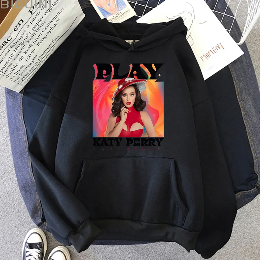 New Katy Perry Printed Hoodie Street Retro Style Female Male Sweatshirt Comfortable Plush Clothing Moletom Hooded Pullovers