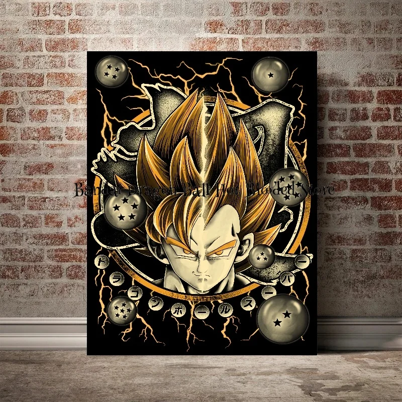 Dragon Ball HD Anime Figures Wall Art Poster, Toile, Peinture, Goku, Vegeta, Moderne, Chambre, Décoration de la maison, Peinture, Birthirak Gifts