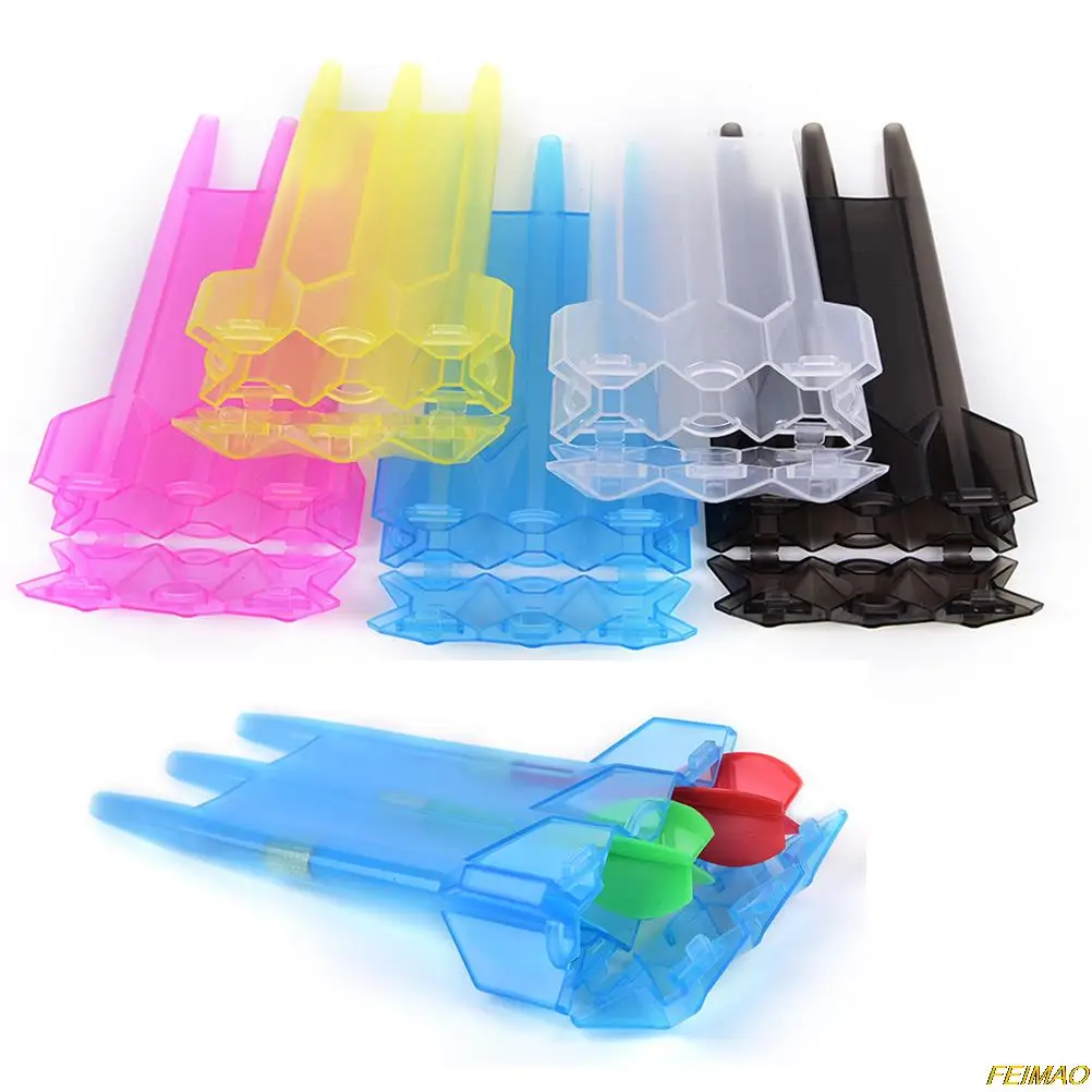 

Transparent Plastic Dart Case With Buckle 5 Colors Portable Dart Boxes