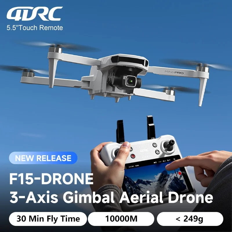 طائرة بدون طيار بكاميرا 4DRC F15 8K مع 3 محاور Gimbal، طائرة رباعية قابلة للطي 240 جرام، رحلة 30 دقيقة، نظام تحديد المواقع الذكي، طائرة بدون طيار RC بدون فرش #1