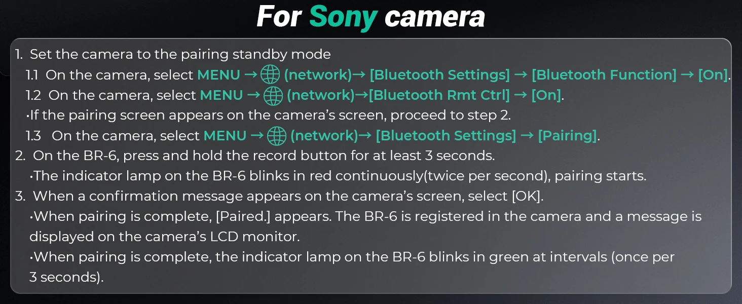 Wiederaufladbare Kabellose Kamera-Aufnahmeknopf-Fernbedienung für Obergriff, Video Start/Stopp Fernauslöser für Canon Sony Fujifilm – Detail 8