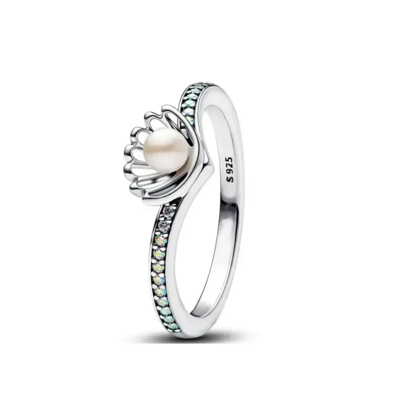 Fashionable 925 sterling silver charming princess ring size 6 7 8 9 women's original wedding crystal luxury accessory image 3
