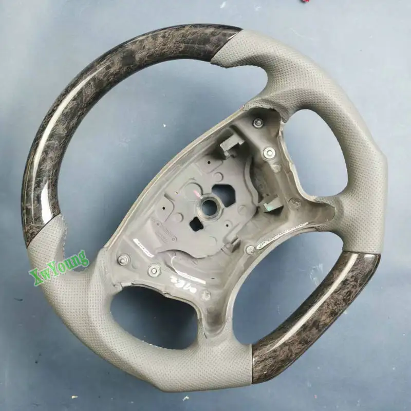 For Mercedes-Benz W09 W211 W219 W230 W463 G 203 500 CLK CL (With Paddle Shifters Holes) Carbon Fiber/Wood Steering Wheel