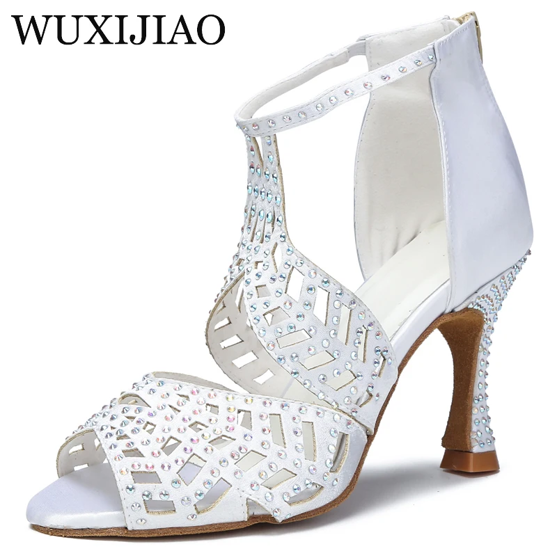 

WUXIJIAO New Latin dance shoes Tango ballroom dance shoes women's high heels soft sole women's wedding shoes sandals