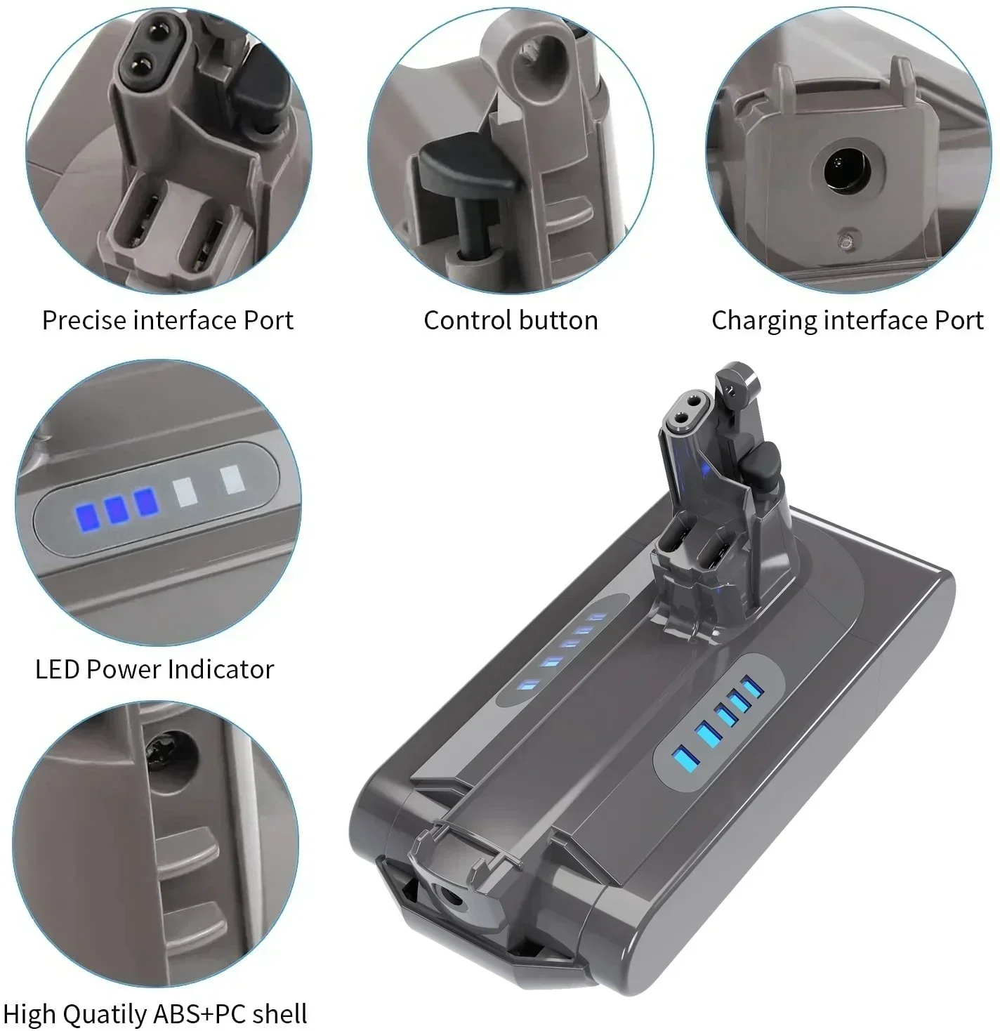 25,2 v para Dyson V10 batería de repuesto 25,2 V 12800mAh SV12 Absolute V10 Fluffy Cyclone V10 batería aspiradora