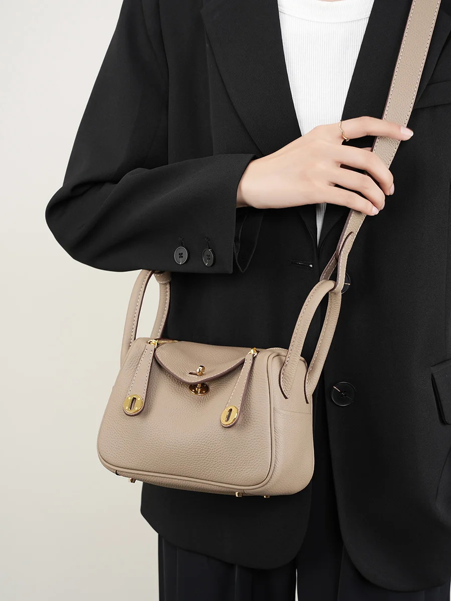 Genuine leather shoulder bag women\'s cowhide bag crossbody design large brand portable mini trendy soft leather new style