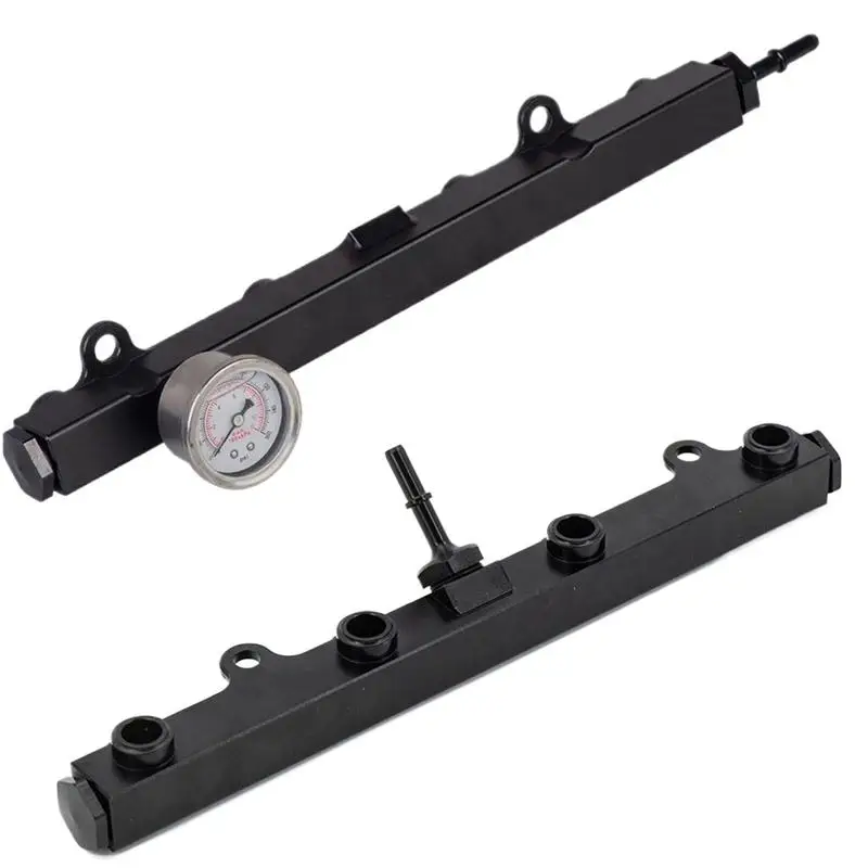 Oil Guide Rail Aluminum Alloy Professional Car Oil Rails With 160psi Pressure Gauge High Performance Car Modified Accessories