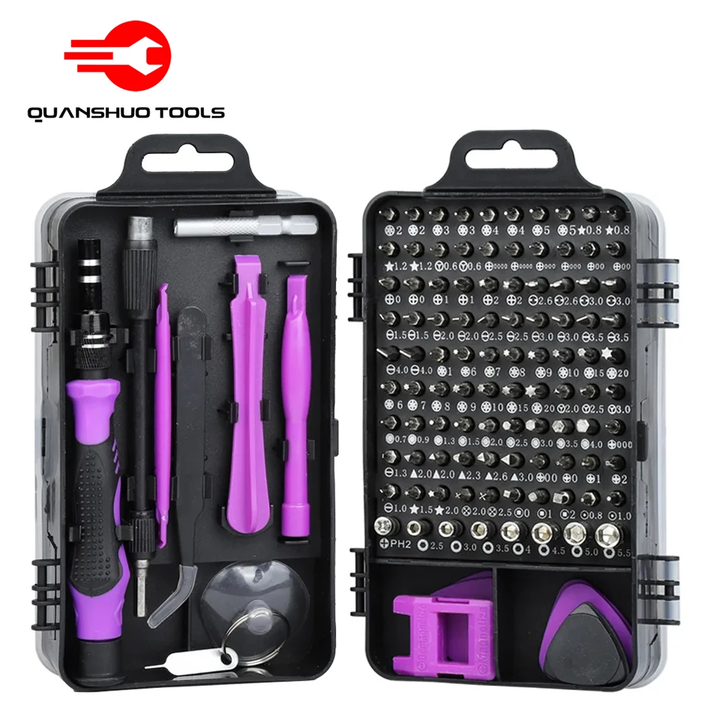 

115 In 1 Set Precision Screwdriver Magnetic Mini Screw Nuts Bits WEEKS Multifunction Household Repair Tools Kit