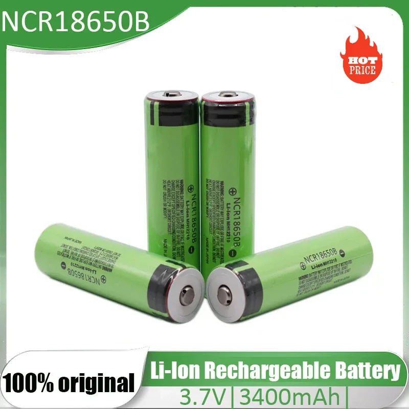 100% Original Ncr18650B 3400mAh 20A Discharge Panasonic 3.7V 18650 Rechargeable Lithium Battery High Quality with