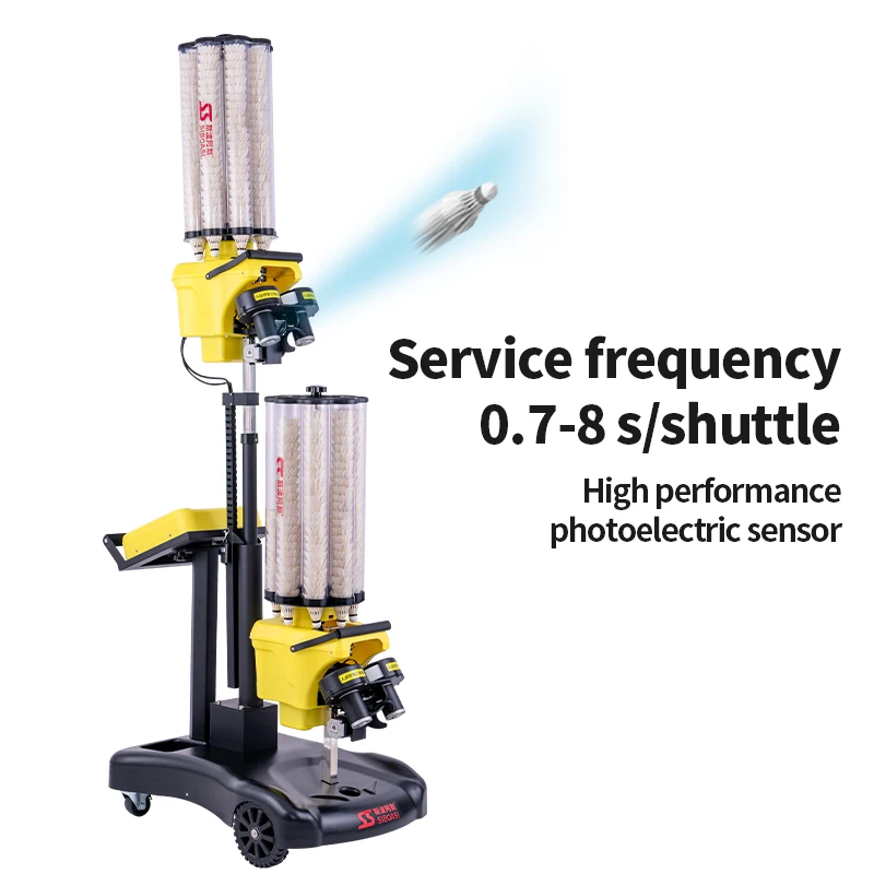 STLF SIBOASI Volano da badminton per allenamento S8025A con mini telecomando Pratica Alimentazione Tiro Servire Machi