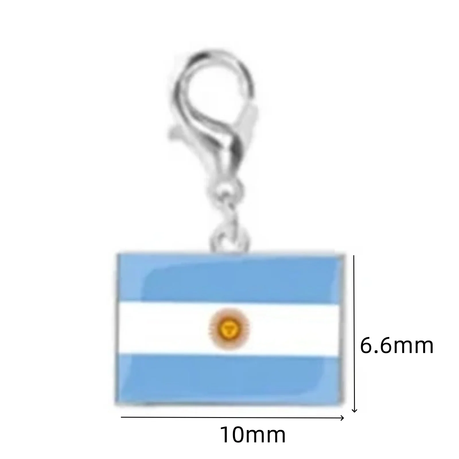 Flaggen-Karabinerhaken Stahlanhänger Edelstahl Mode Französische Deutsche Nationalflagge Anhänger DIY Armband Schlüsselanhänger Geschenk – Detail 21