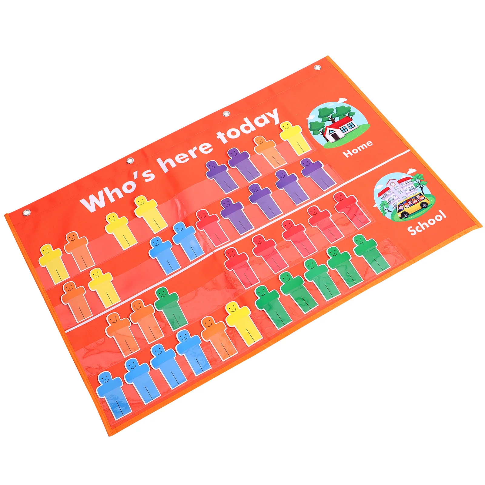 

Attendance Bag Classroom Pocket Chart Daily Schedule Kit Storage for Numbered Job Small