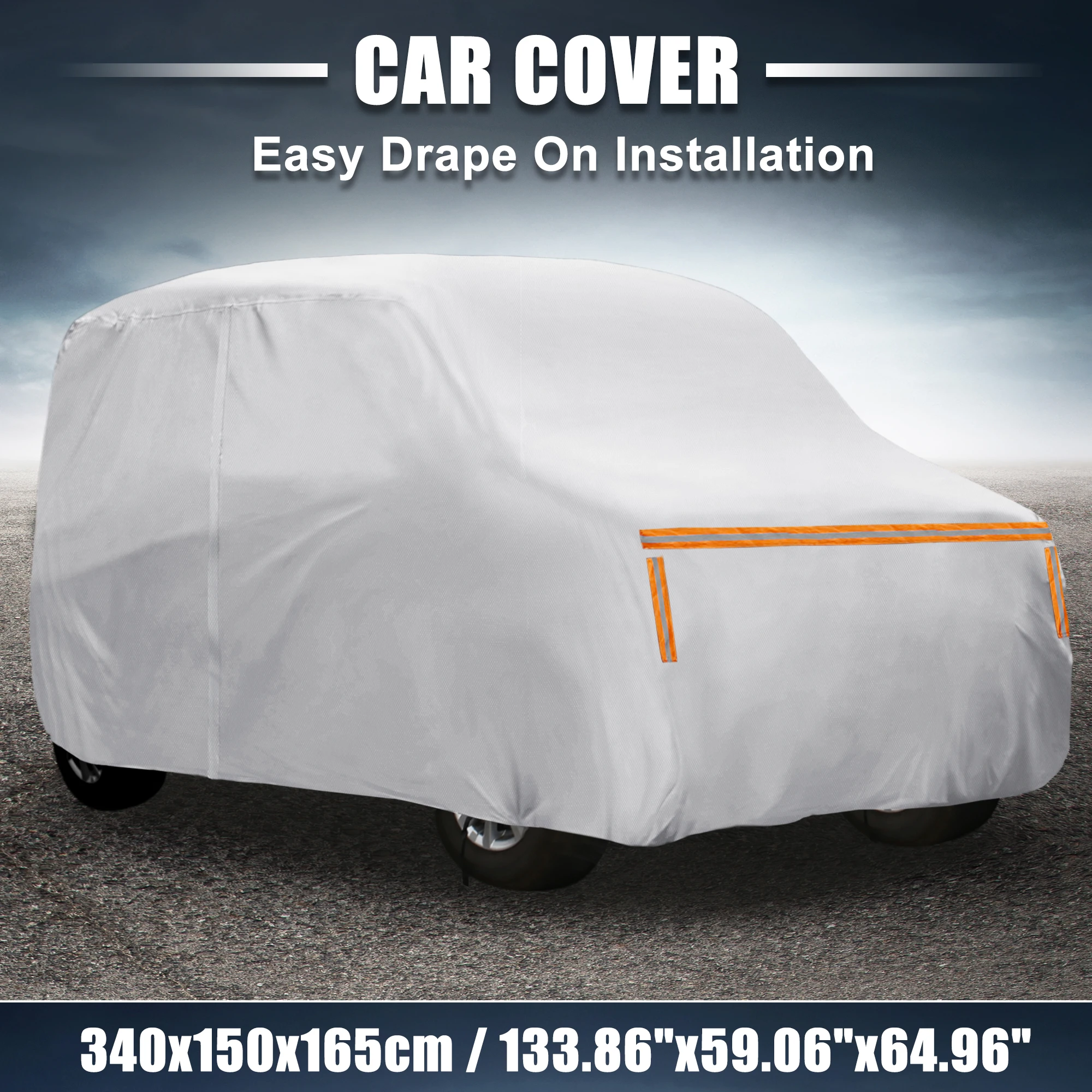 X Autohaux Car Cover for Nissan Sakura Dayz Outdoor Waterproof Sun Rain Dust Wind Snow Protection with Driver Door Zipper