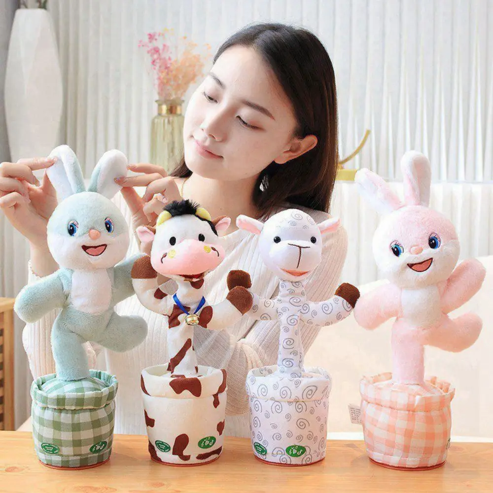 

Dancing Repeat Talking Plush Toys for Kids Multifunctional Baby Toy Singing Learning to Speak Recording Electronic Light Up Toys