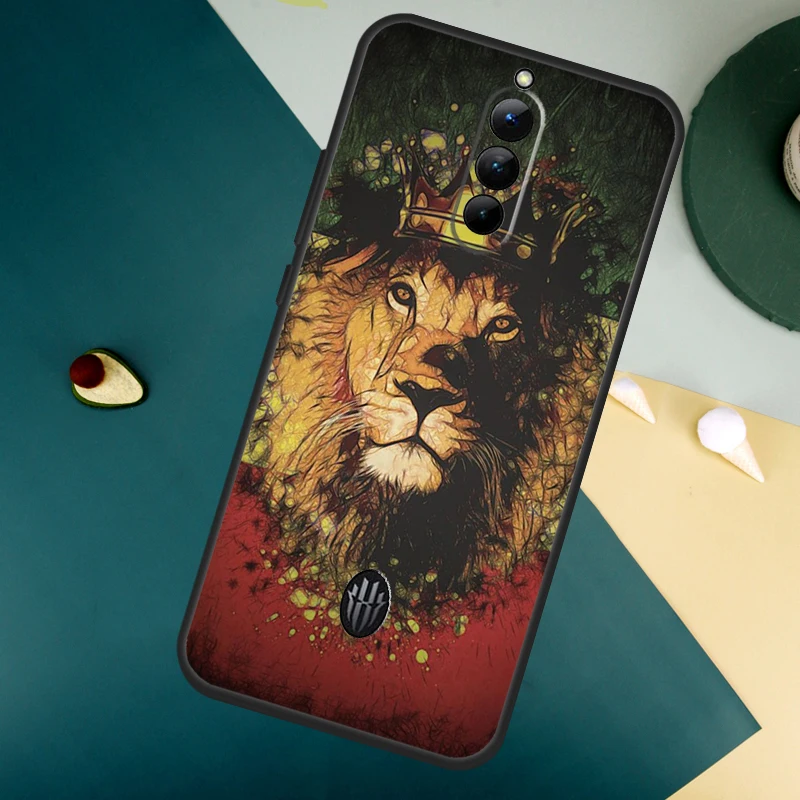 Rasta Lion Reggae Bob Marleys Case For ZTE Nubia Red Magic 8S 8 9 Pro Plus Red Magic 6S 7S 6 7 Pro 6R 5S 5G Cover Coque