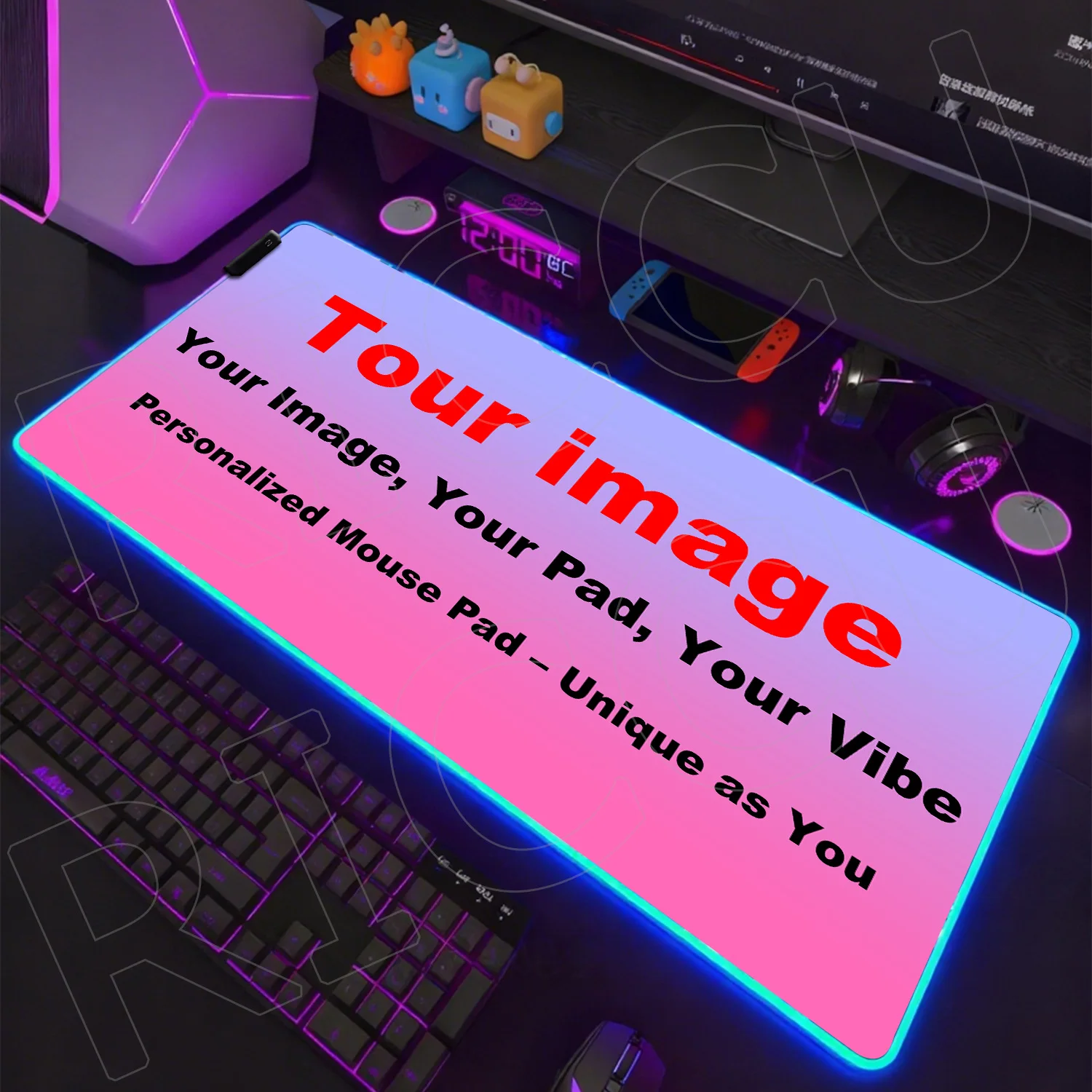 

RGB HD XXL DIY Customized Mice Pad Desk mat Own Your Picture Gaming Keyboard Carpet Computer LED Mouse pad PC accessories pads