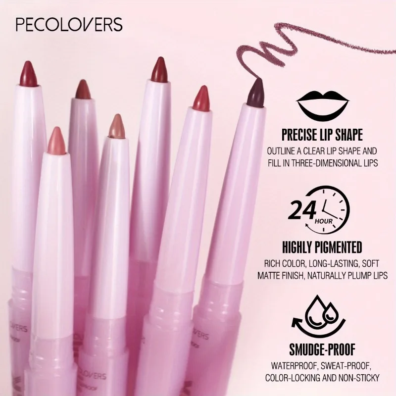 Rosa Rosa Rossetto Matita Punta Lip Liner Penna Nebbia Morbida Matte Lip Crayon Sexy Lip Contouring Lipliner Contorno Tinta Cosmetico