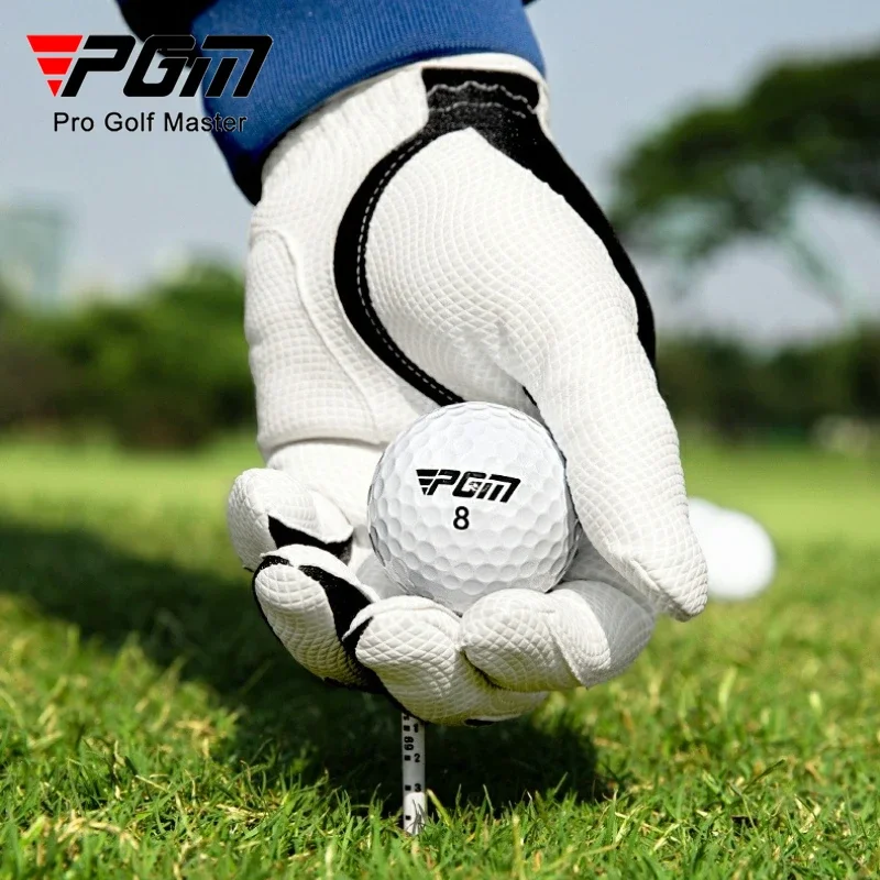 PGM 10 Buah Jangkauan Latihan Golf Tali Bola Berlapis Ganda Khusus Garis Bertujuan Rebound Tinggi Jarak Jauh Putaran Terbalik Rendah Q031