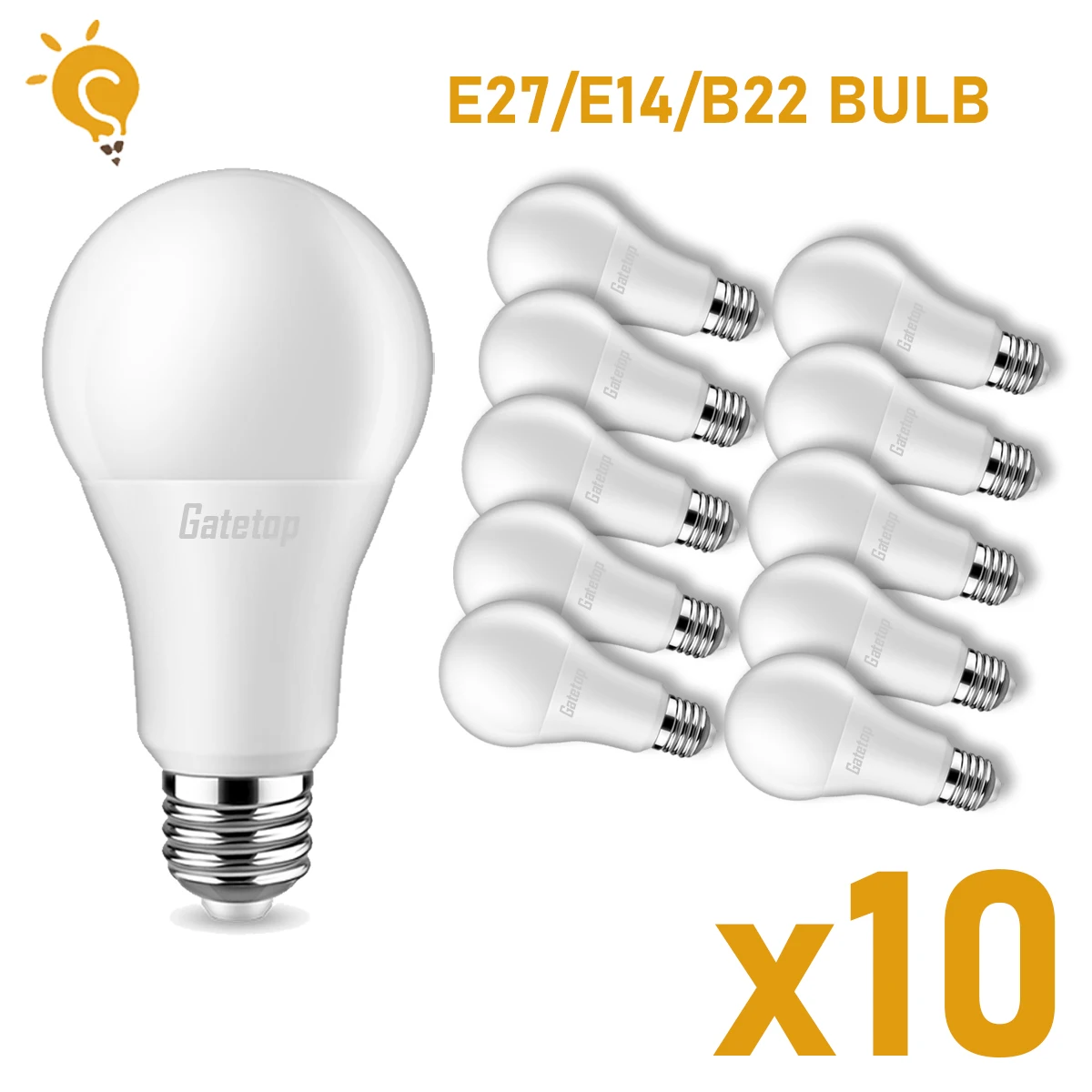 

10pcs/Lot LED Bulb E27 E14 B22 Lamps AC 220V-240V 3W 6W 9W 12W 15W 18W 20W Lampada LED Light Bulb Bombilla Spotlight ampoule