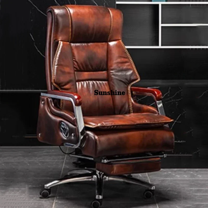 

Офисное кресло с откидной спинкой для руководителя, вращающееся кресло для отдыха на колесах, дизайнерское эргономичное массажное кресло, необычная офисная мебель Silla De Oficina