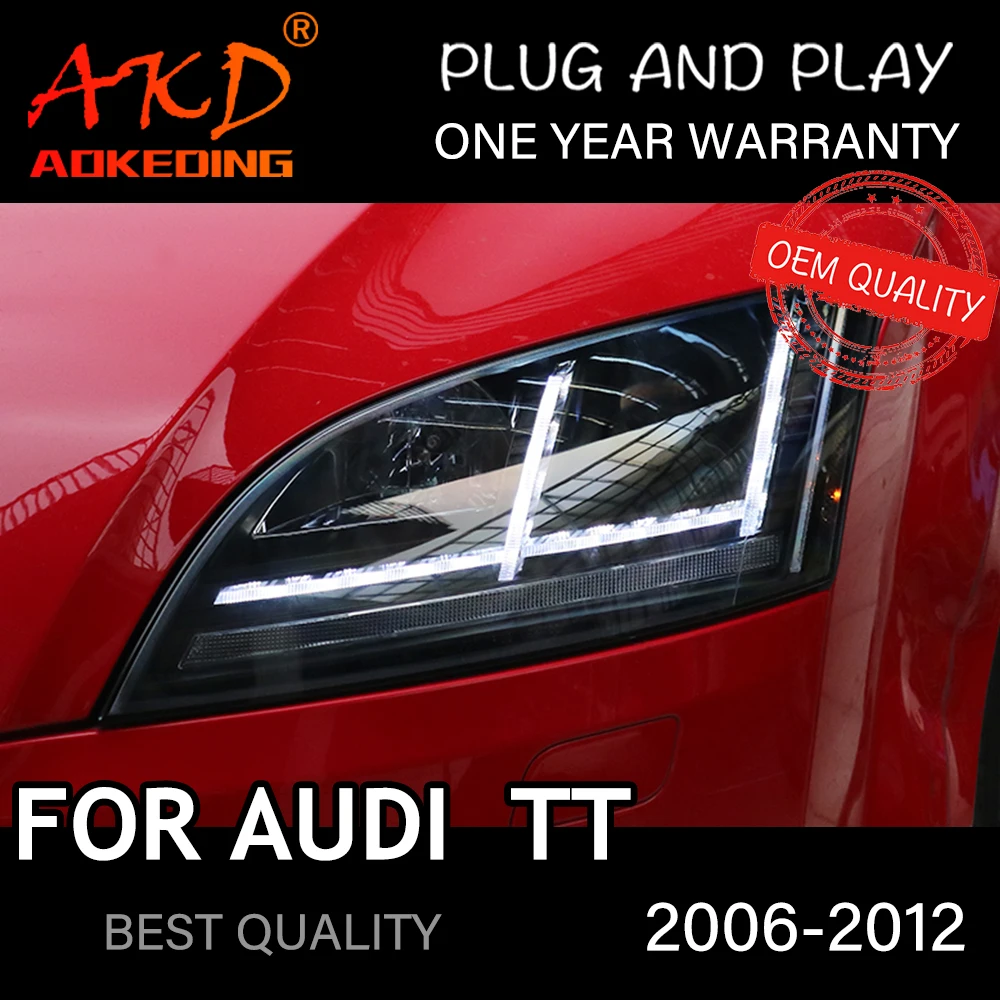 

Фары для AUDI TT 2006-2012, автомобильные светодиодные фары DRL Hella, ксеноновые линзы Hella Hid H7, AUDI TT, автомобильные аксессуары