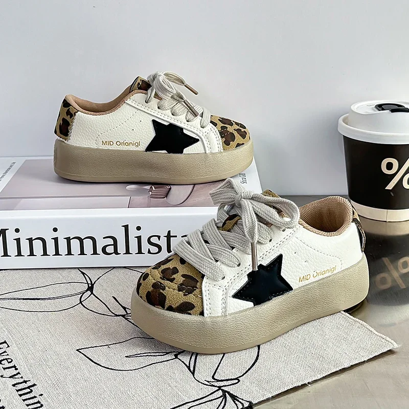 YUYIN Spring and Autumn Children's Sports Kids Shoes Girls' Shoes 2026 Spring New Casual Versatile Little Girls Star Sneakers