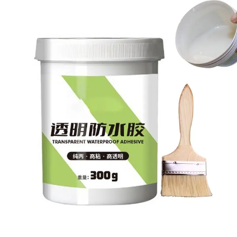 

Liquid Rubber Waterproof Sealant 300g Invisible Transparent Coating Waterproofing Sealant RV Roof Sealant For Terraces Concrete