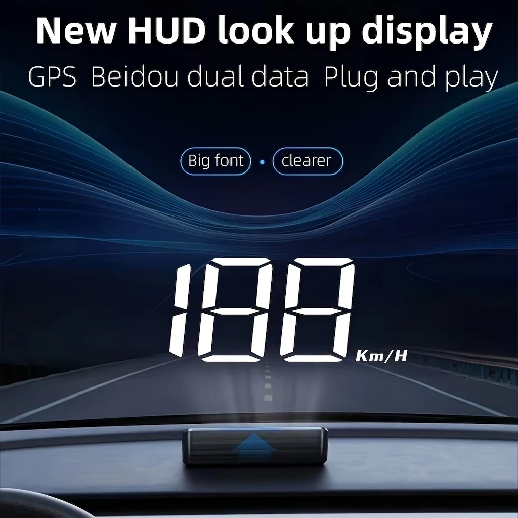 Universal Auto Tacho HUD GPS Head-Up Display Windschutzscheibe Geschwindigkeit Projektion KMH Geschwindigkeit Digital Display Für Fahrzeuge Lkw Auto – Detail 2