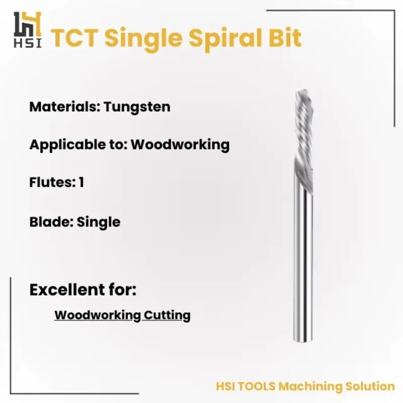 Woodworking Tools Single Flute up Cut Mill CNC Milling Cutter for Acrylic PVC MDF Wood Single Flute Spiral Bit