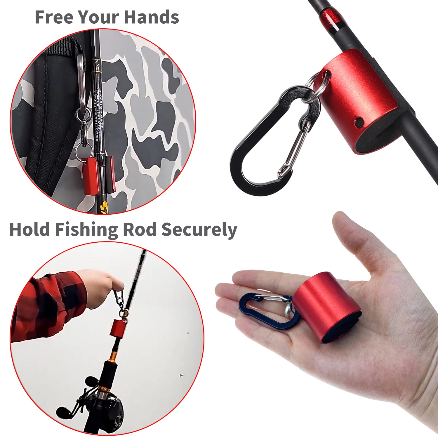 1Pc Fishing Rod Holder Wearable Fishing Pole Clips Fly Rod Holders Fishing Tackle Assistant Tools