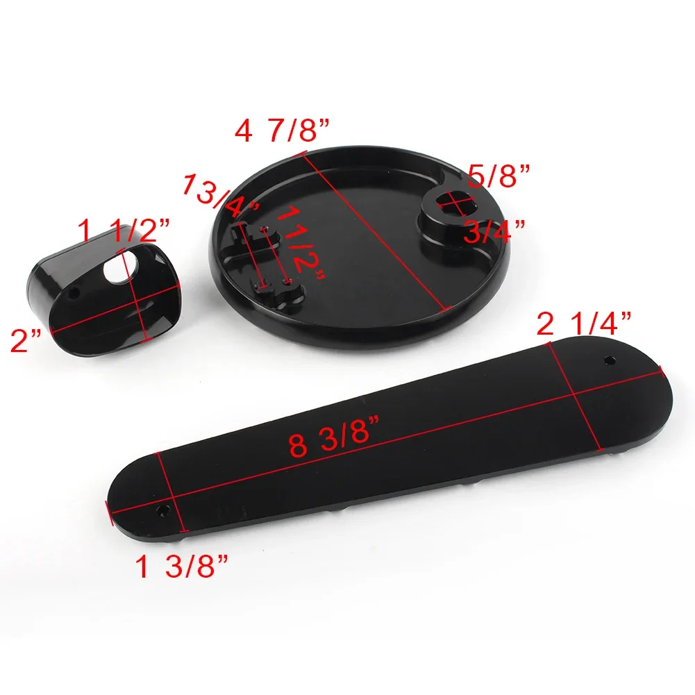 Motorcycle Fuel Tank Gas Door Cover Dash Insert Ignition Cap For Harley Touring FLHX FLTR FLHT & H-D FL Trike 2008-2013