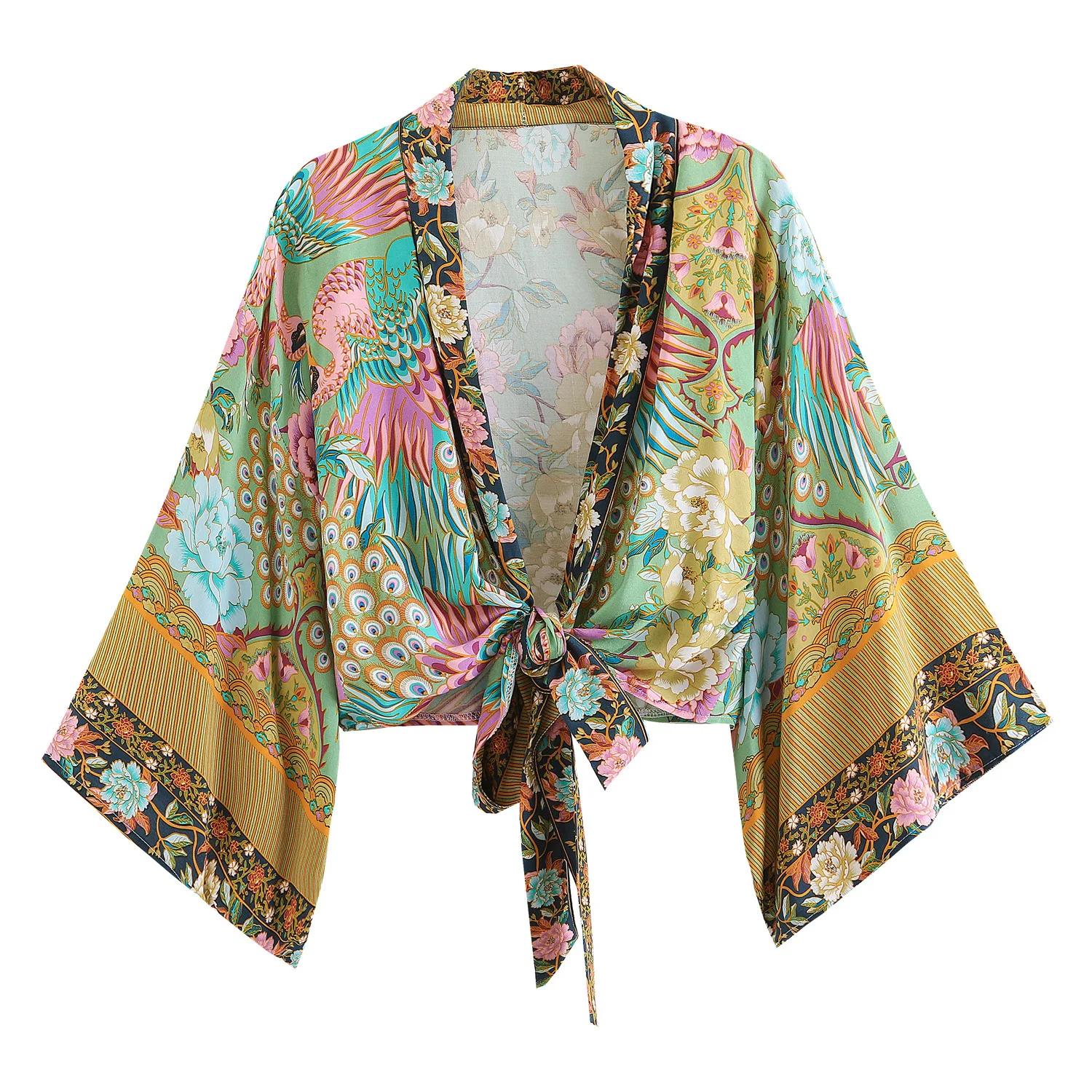 quimono-feminino-estampa-pavao-robe-curto-moda-feminina-mangas-morcego-florais-viscose-saida-de-praia-boemia-para-biquini