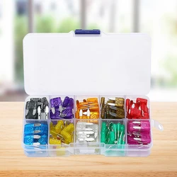 120pcs Blade Fuses Box Colorful Plastic Cover Blade 12V-24V Transparent Shell for Cars Trucks SUVs Campers for Household