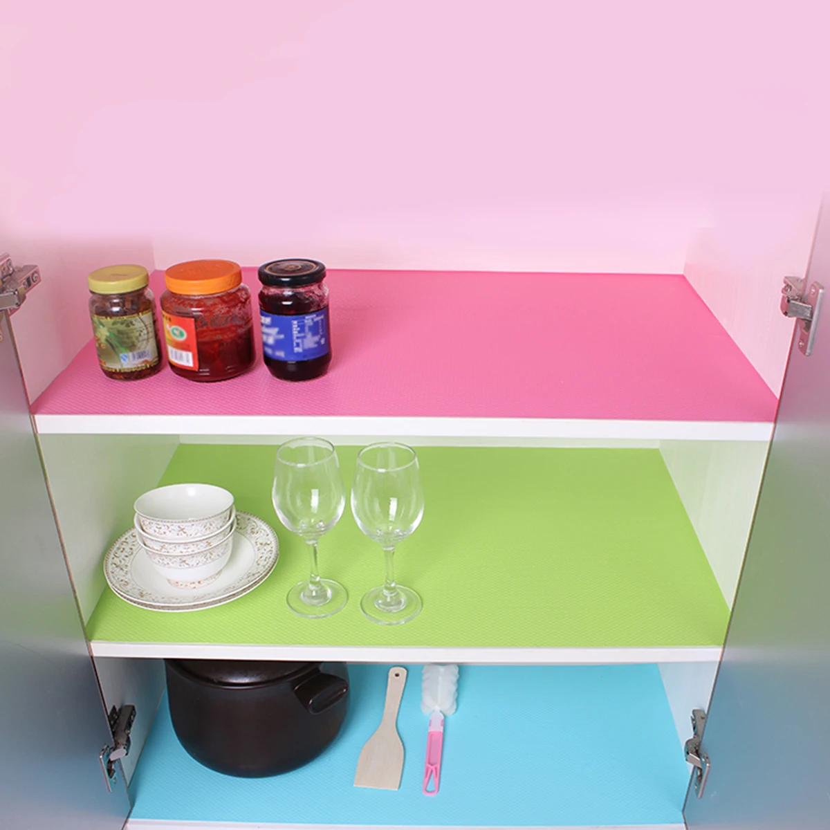 

4Pcs Refrigerator Pad Mildew Resistant Reversible Shelf Liners for Fridge Storage Fruit Vegetable Protection