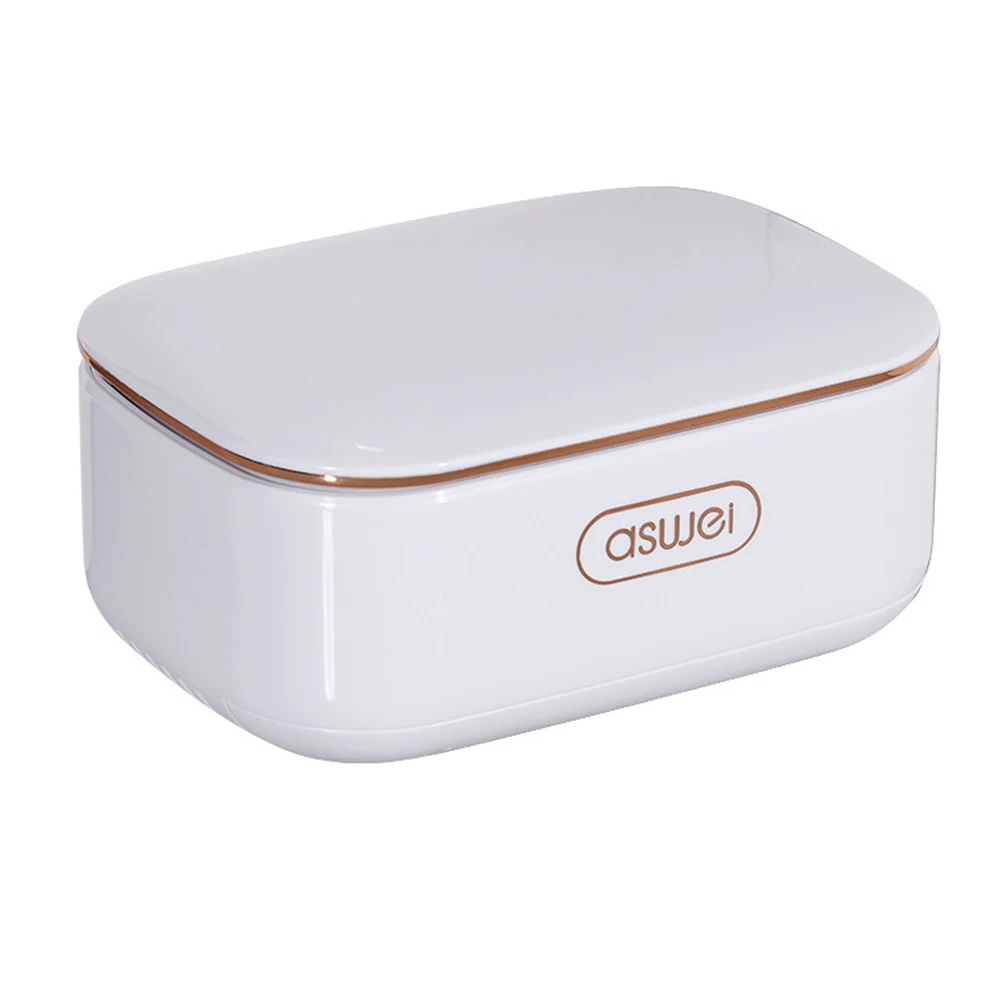 Bar Soap Holder Wall Mounted Soap Dish with Drain Tray and Cover Waterproof Soap Box Double Layer Dustproof Bathroom Accessories