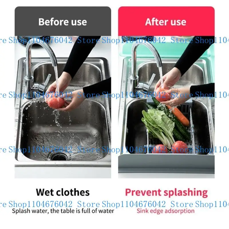 5asd Silicone Sink Splashes Guard Waterproof Cover Splatter Shield Splashes Protector for Cooking and Dishwashing Enduring
