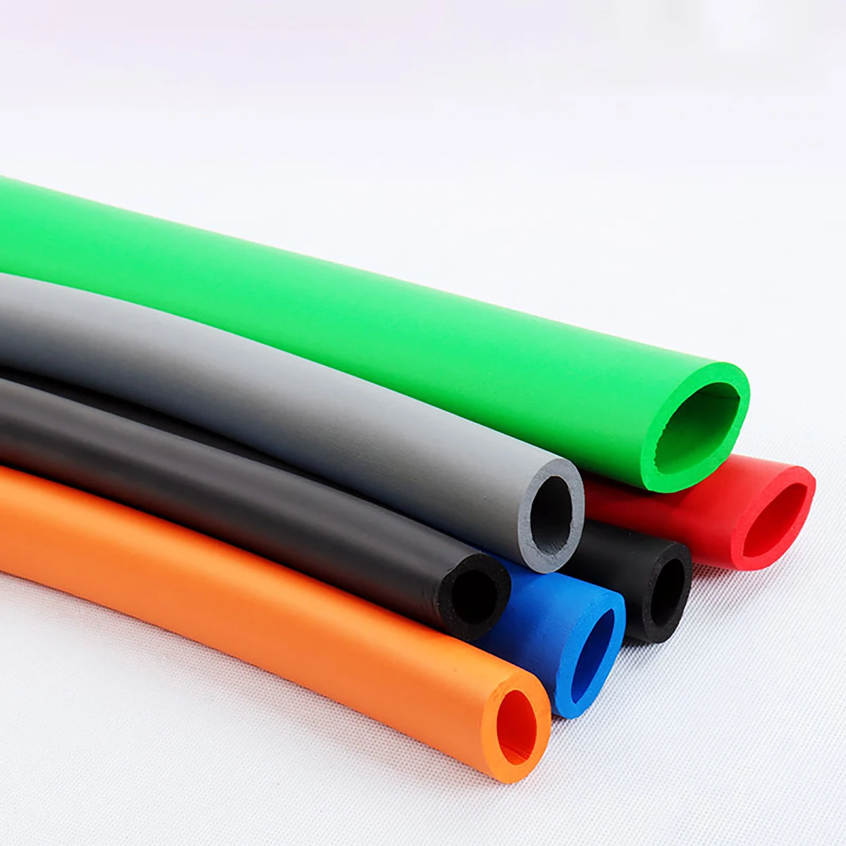 1M NBR Sponge Foam Tube Colorful Smooth Rubber Heat Insulation Sponge Sleeve for Fitness Machinery Handle Anti‑Slip Grip Cover