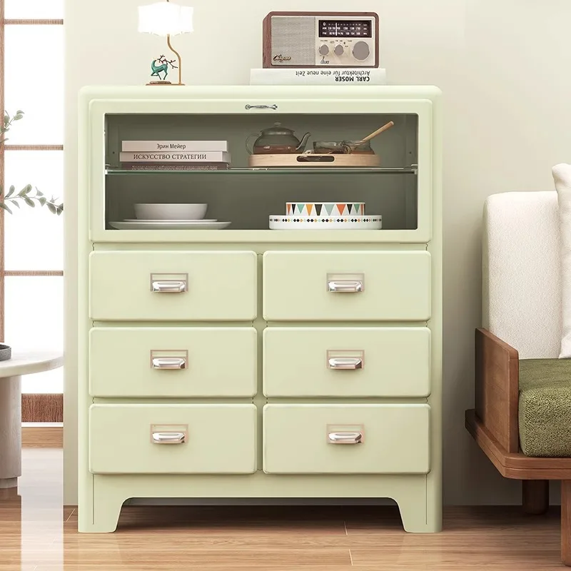 

Bedroom Nightstand Sofa Sideboard Metal Drawer Storage Cabinet