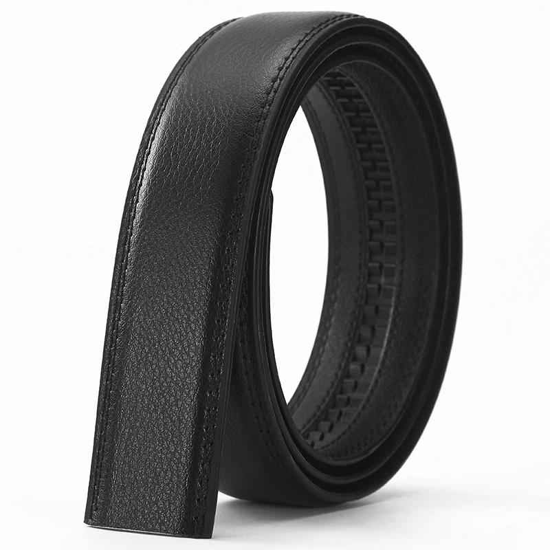 1 Pcs Men's Without Buckle Belt PU Leather Belt Fashion Business Belt High-End Pants Belt