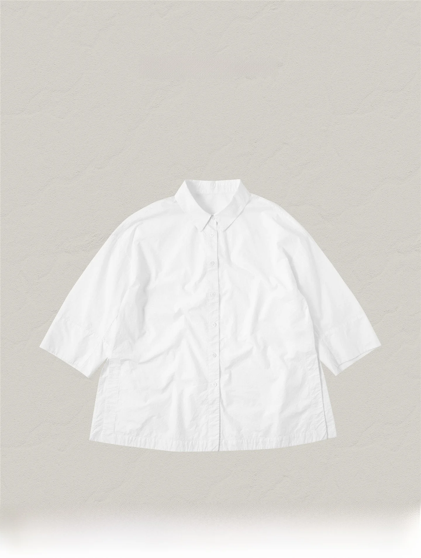 

White Pure Cotton Ne irt Women's Loose Svel Top Faionable Autumn Wear Comfortable Breathable Casual irt