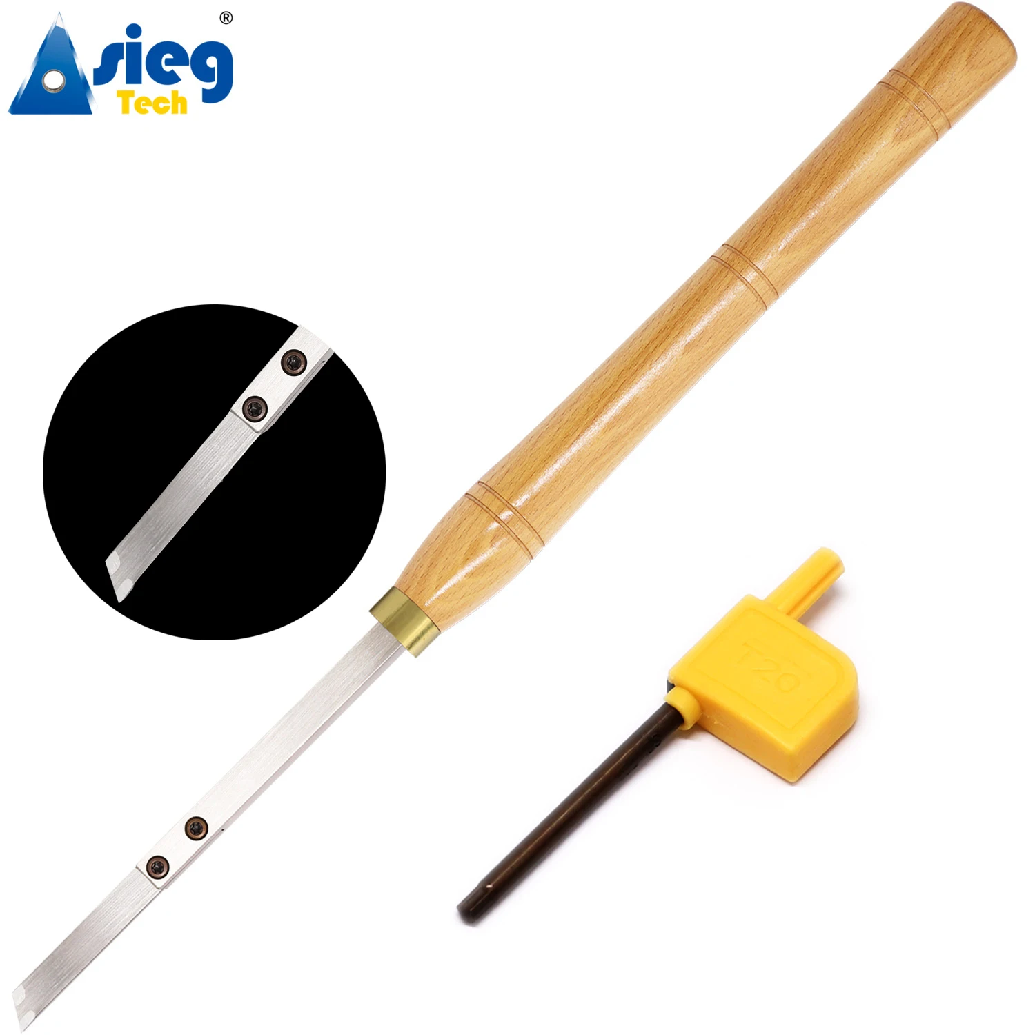 

Parting Woodturning Tool Carbide Insert Cutter Wood Turning Chisel Blade Wooden Handle for Woodworking Lathe Woodturning Tools