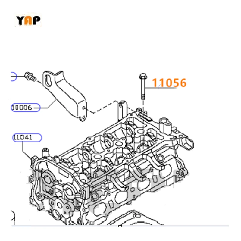 NEW Cylinder Head Bolt Set（Includes 10 pieces）For Nissan QASHQAI J10 TIIDA X-TRAIL 10E T31 MR20DE MR18DE 11056-EN200 2005-2015