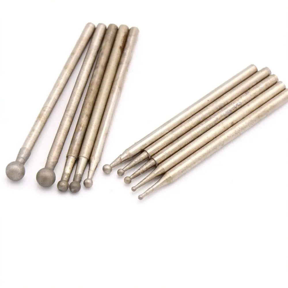 Spherical Diamond Burr 1200 Grit Polishing Bit For Jade Carving Stone Grinding Crafting Tools Accessory Rotary Drill Bits