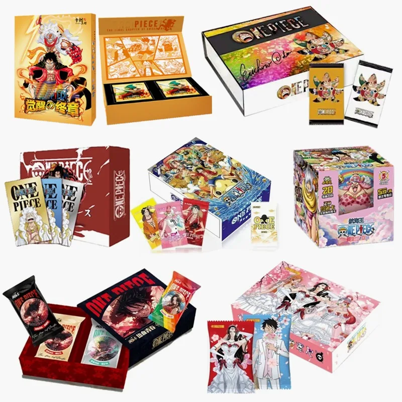 One Piece Collection Cards1/2/4Box Booster Pack Anime Luffy Zoro Nami Chopper TCG Game Playing Game Cards