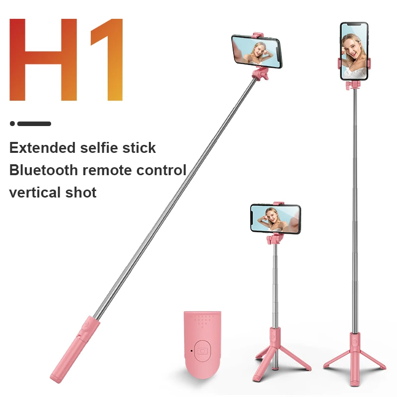Ultra przenośny statyw telefon Bluetooth Selfie Stick z pilotem składany chowany dla Huawei IPhone i androida