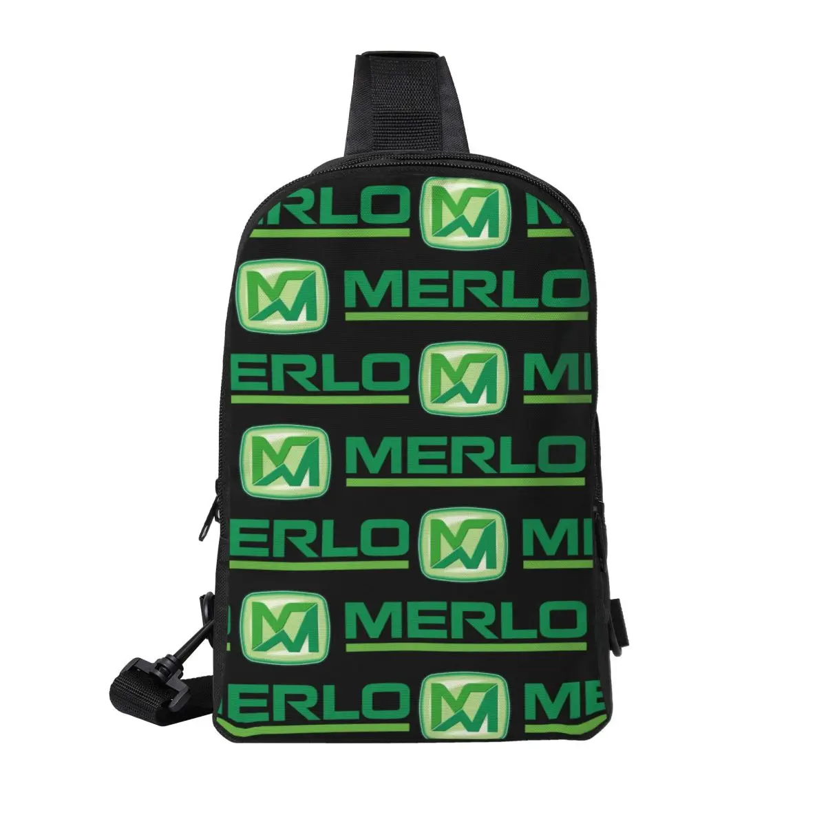 

Merlo Logo Chest Bag Men Sling Crossbody Backpack Chest Bag Travel Hiking Daypack Shoulder Bag