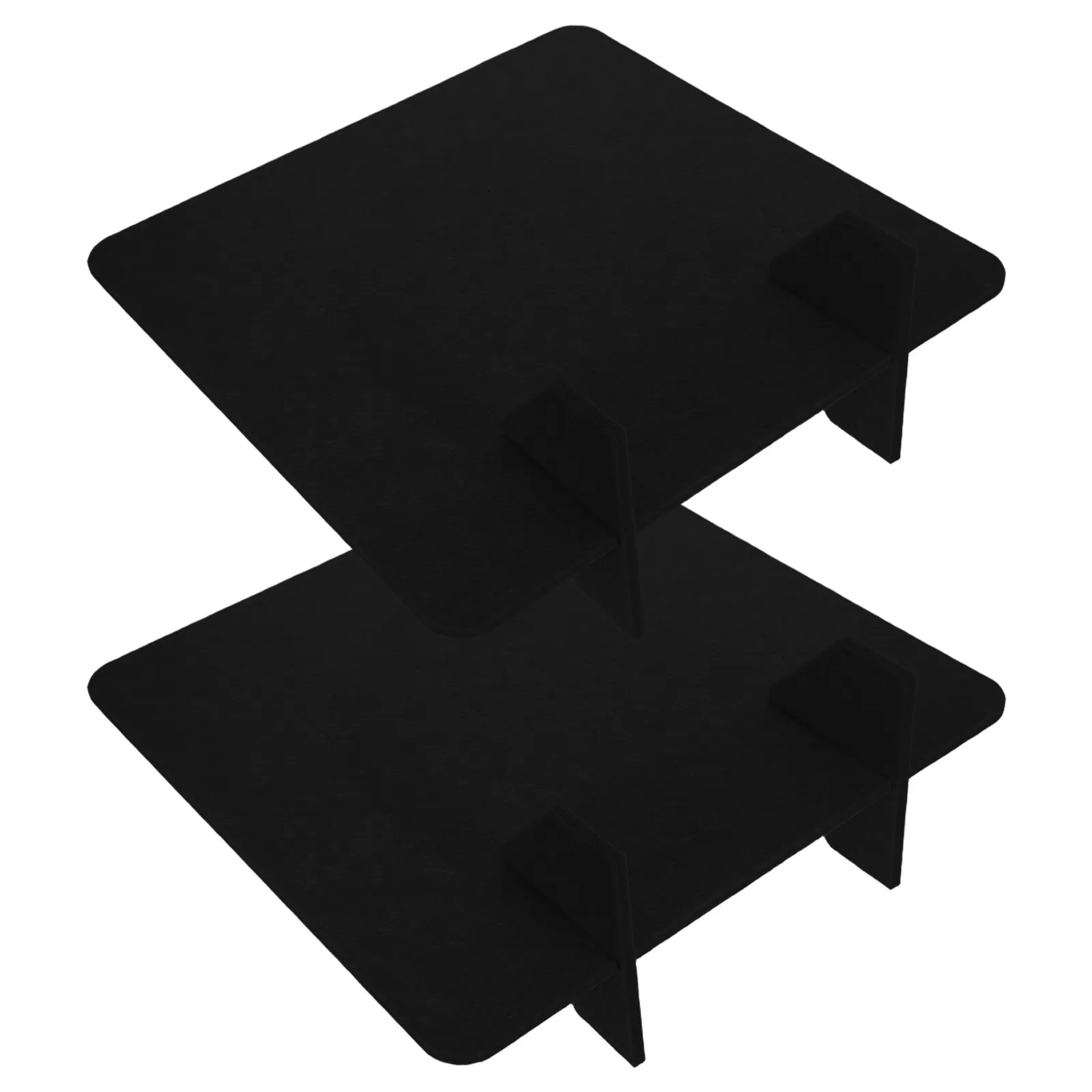 2Pcs Felt Desk Divider Organizer Black Office Partition .75x6 Inch Desktop Privacy Screen Room Divider Classroom