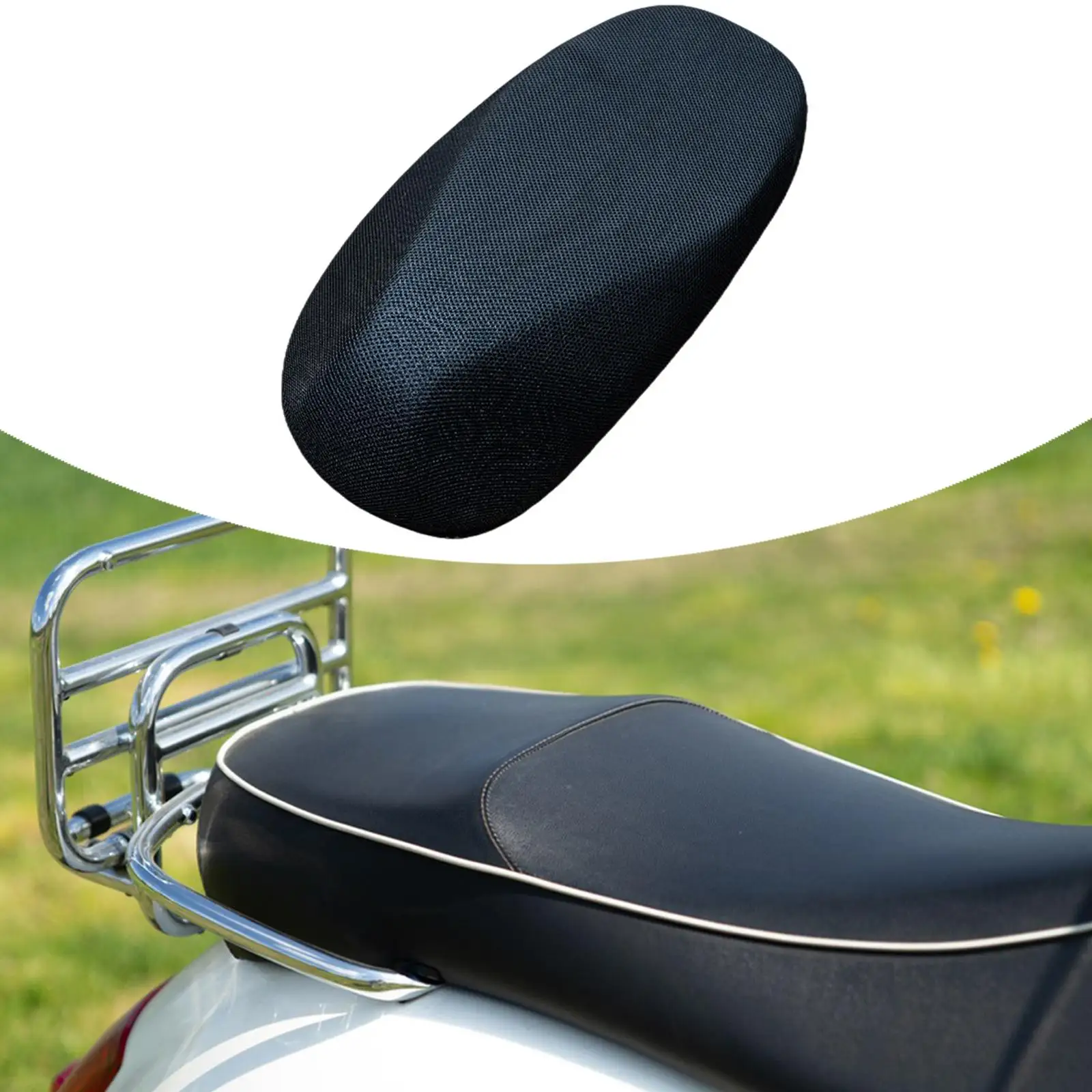 

Motorcycle Seat Cover Flexible Anti Slip Elastic Stretchy Comfortable Black