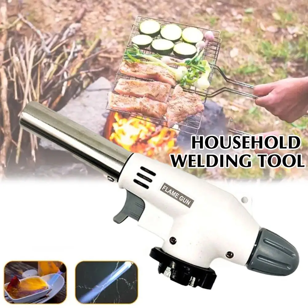 Metal Flame Gun Welding Gas Torch Flame Gun Outdoor Spray Blow Inverted Butane Torch Burner BBQ Heating Equipment Tools