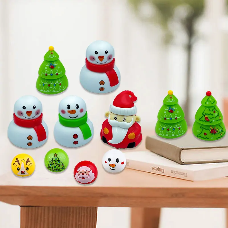 Christmas Party Gifts Power Car Decoration Cartoon Christmas Tree Santa Claus Snowman Pull Back Car Birthday Party Gift Supplies